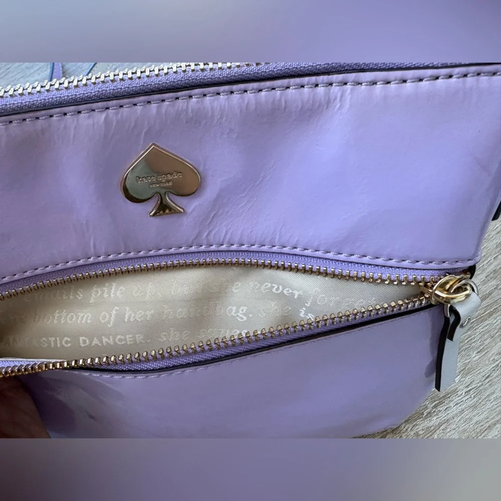 KATE SPADE Lavender Patent Leather with Gold Hardware Crossbody